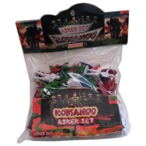 40 Adet Komando Asker Seti Mini Çoklu Savaş Seti Yükseklik 5.5 Cm