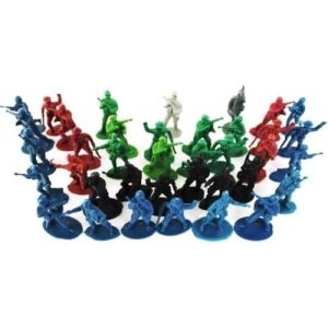 40 Adet Komando Asker Seti Mini Çoklu Savaş Seti Yükseklik 5.5 Cm