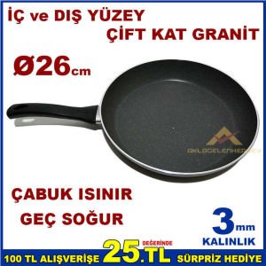 EZME ALÜMİNYUM GRANİT DÖKÜM KIZARTMA TAVASI 26cm