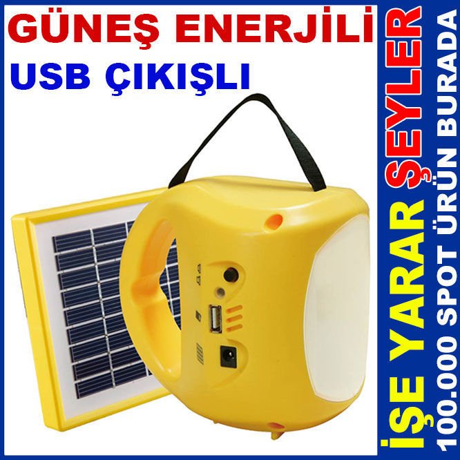 GÜNEŞ ENERJİLİ USB ÇIKIŞLI AYDINLATMA SİSTEMİ