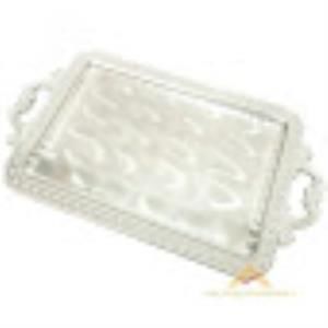 Paslanmayan Kararmayan Gümüş Kaplama Çay-Kahve Tepsisi 50x30cm