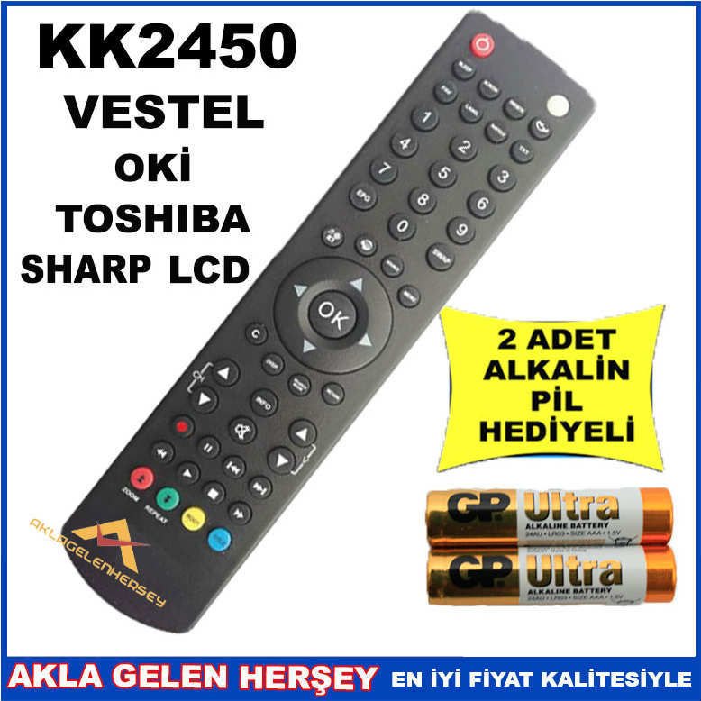 VESTEL LCD-PLAZMA TELEVİZYON KUMANDASI KK2450