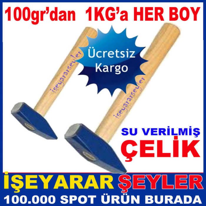 AHŞAP SAPLI ÇELİK ÇEKİÇ 200gr