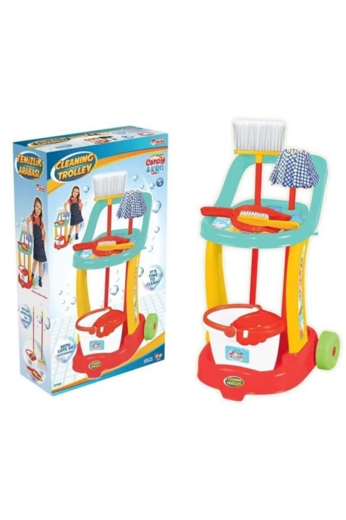 Candy Ken Oyuncak Temizlik Seti Arabası 9 Ana Parça +3 Yaş