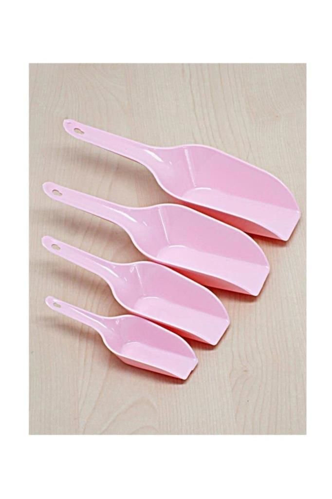 SC212 Suncook 4 Farklı Ölçüde Plastik Renkli Ölçü Kaşığı Seti 20cm-18cm-14cm-11 cm Pratik Mutfak Ölçü Kepçesi