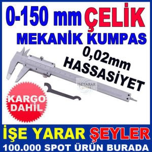 0-150MM PROFESYONEL ÇELİK MEKANİK KUMPAS