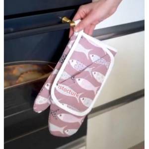 Isı Geçirmez 2li Mutfak Eldiveni Tutacak Set Elyaf Dolgulu Kumaş Fırında ve Ocakta Ellerinizi Korur