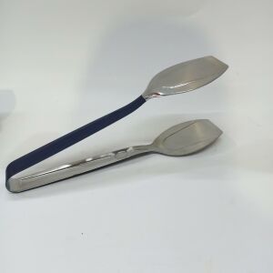 Paslanmaz Çelik Üzeri Silikon Kaplama Soft Pasta Maşası 24 cm Uzunluk