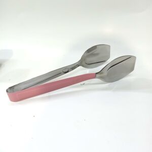 Paslanmaz Çelik Üzeri Silikon Kaplama Soft Pasta Maşası 24 cm Uzunluk