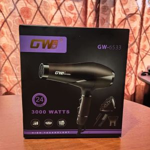 YÜKSEK TEKNOLOJİ GW 6533 SAÇ KURUTMA MAKİNESİ 3000 WATT, 2 HIZ AYARI, 3 ISI AYARI
