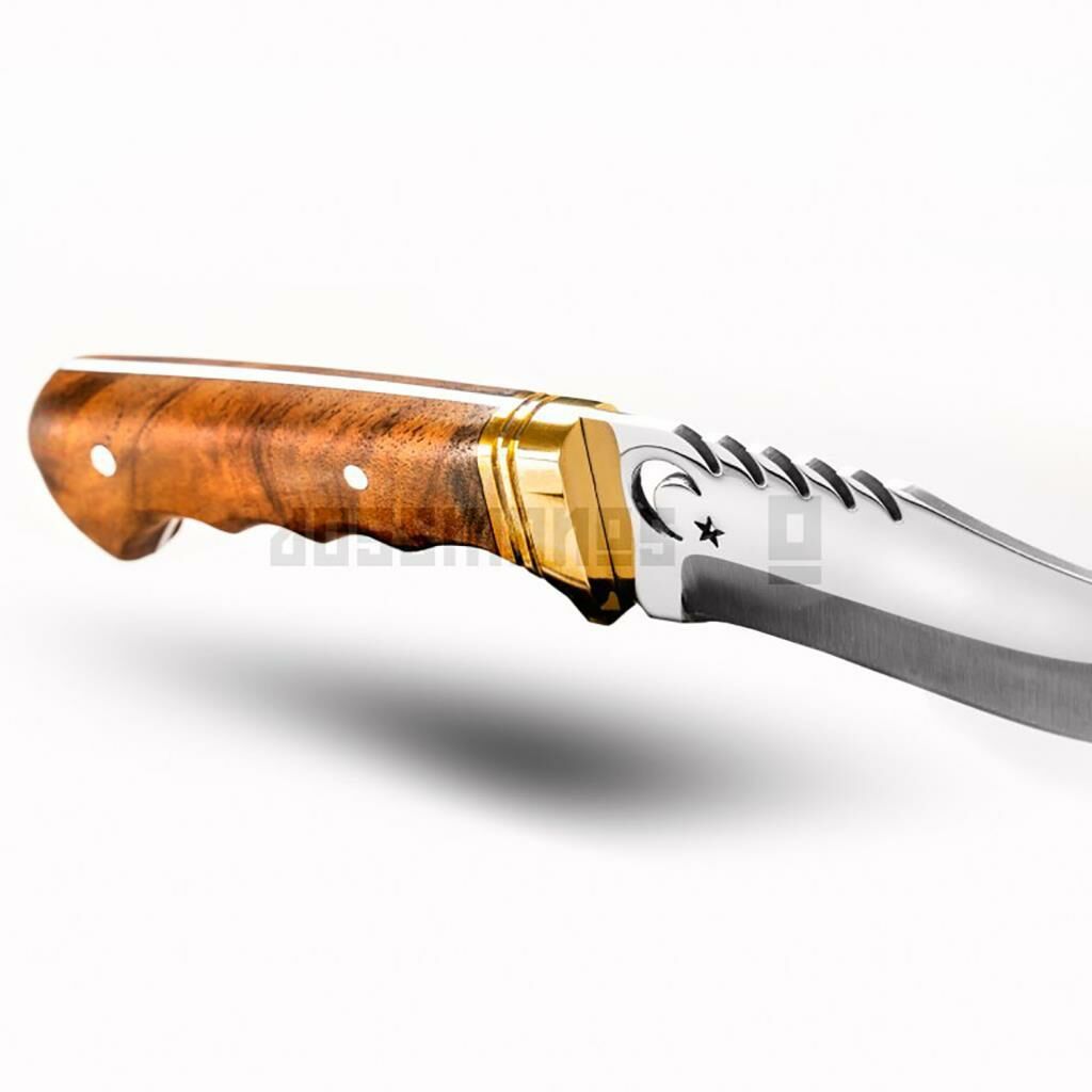 CEVİZ AĞACI SAPINDAN PASLANMAZ ÇELİK KAMP, OUTDOOR VE AV BIÇAĞI 28.5 CM TAM BOY