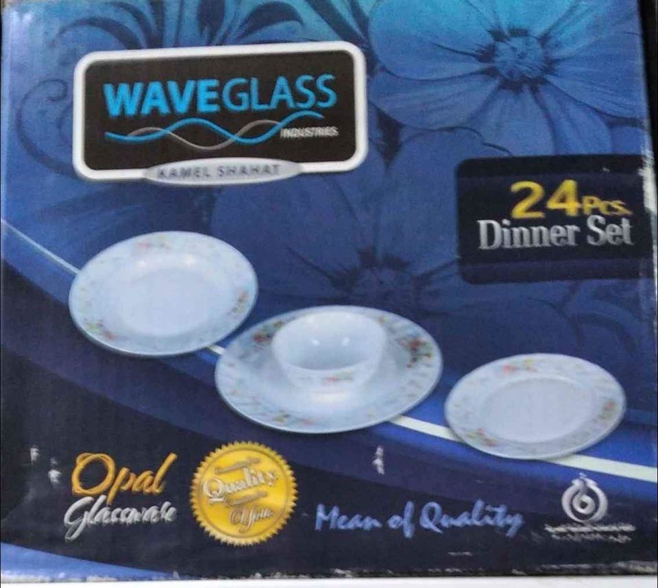Wave Glass 24 Parça Opay Yemek Seti 6 Kişilik