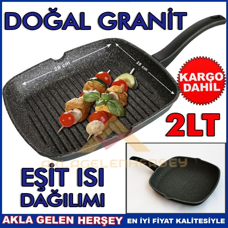 Ücretsiz Kargo ALÜMİNYUM DÖKÜM SAĞLIKLI GRANİT IZGARA TAVASI