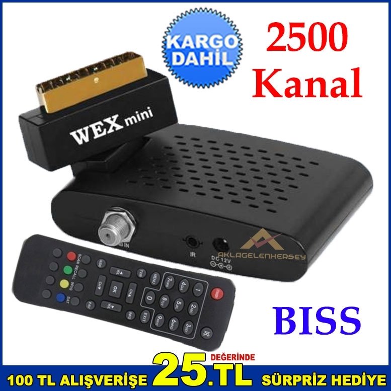 Micra X5 Mini FTA Scart 2500 Kanal Hafızalı Uydu Alıcısı