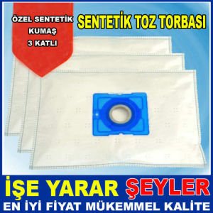 SİNBO 3 KATLI 5 ADET SENTETİK TOZ TORBASI