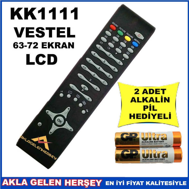 VESTEL LCD-PLAZMA TELEVİZYON KUMANDASI KK1111