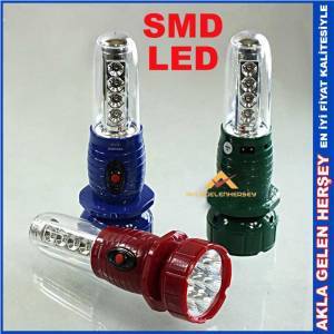 ŞARJLI UZUN ÖMÜRLÜ 7+16 SMD LED FANUSLU IŞILDAK