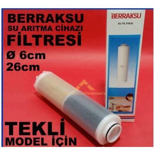 Berraksu Tekli Su Arıtma Cihazı Yedek Filtresi %50 karbon+%50 Reçine Orjinal Berrak Su Yedek Parçası