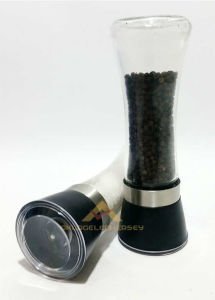 BÜYÜK CAM HAZNELİ 19cm TUZ KARABİBER DEĞİRMENİ