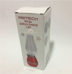 Işık Seviyesi Ayarlı Şarjlı Gece Lambası Retro Led Lamba Üflemeyle Yanıp Sönen Nostaljik İdare Lamba