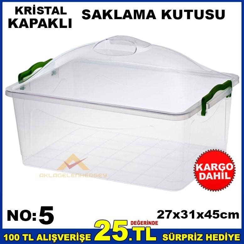 KRİSTAL FANUS KAPAKLI ELİTE SAKLAMA KUTUSU NO 5