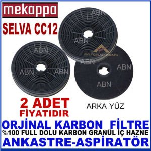 MEKAPPA ANKASTRE DAVLUMBAZ FİLTRESİ MEKAPPA SELVA CC12 MODEL DAVLUMBAZ İÇİN GRANÜL KARBON FİLTRE