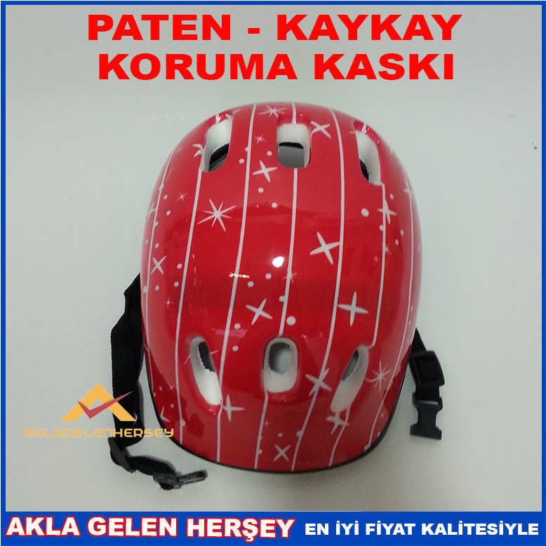 PATEN-KAYKAY ve BİSİKLET KORUMA KASKI KIRMIZI