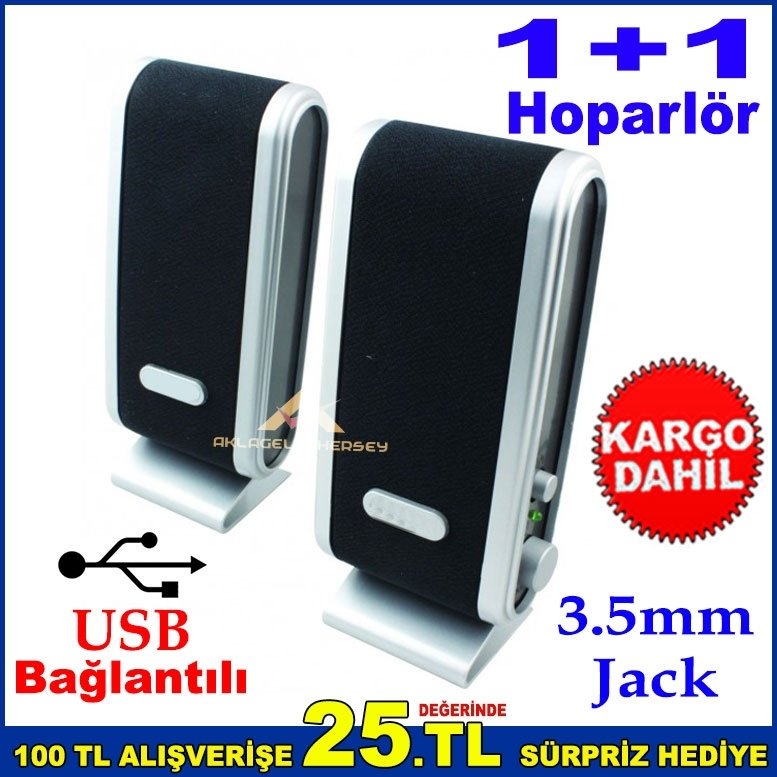 Technomax 1+1 USB Multimedya Hoparlör Seti Volume Ayarlı Speaker
