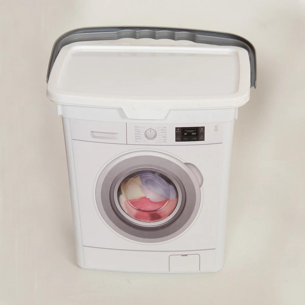 Beyaz Çamaşır Makinası Desenli 6Lt Detarjan Kutusu Kapaklı Kutu