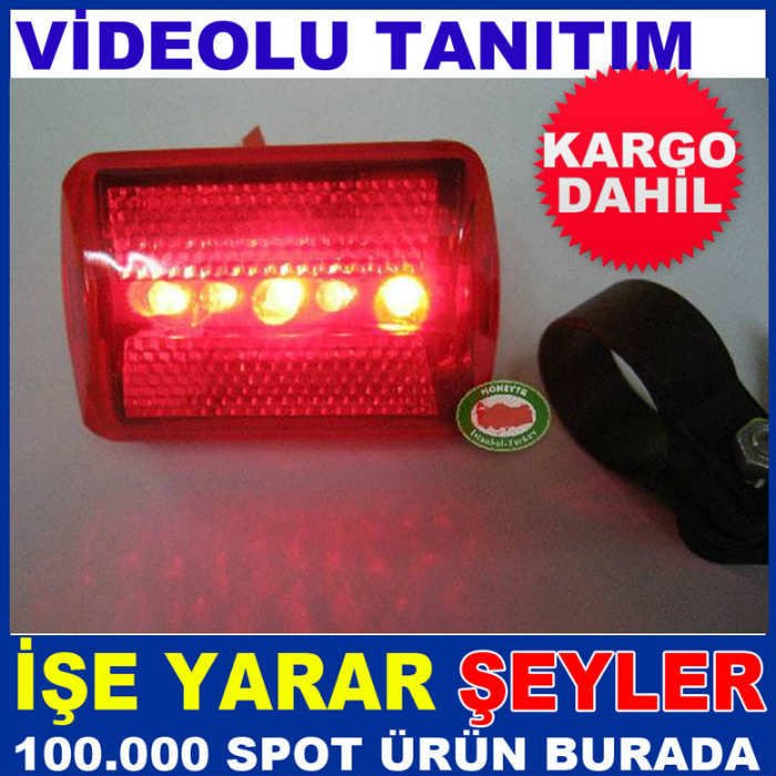 ÇOK FONKSİYON BİSİKLET AYDINLATMASI LED FLAŞÖRkd