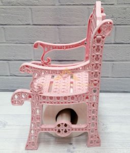 Kırılmaz Plastik Koltuk Bank Şeklinde Pudra Pembe Duvara Asılabilir Tuvalet Kağıdı Askısı