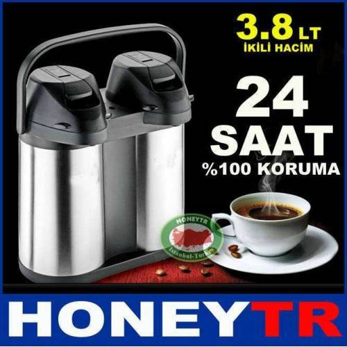 3.8lt Full Çelik İkiz Termos Yaşam Boyu Garanti