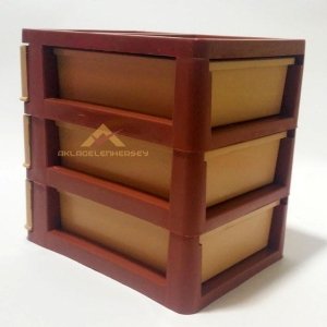 ÇOK AMAÇLI 3 ÇEKMECELİ MİNİ KOMİDİN 14x20x20cm