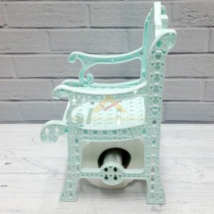 Kırılmaz Plastik Koltuk Bank Şeklinde Mint Mavisi Duvara Asılabilir Tuvalet Kağıdı Askısı