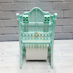 Kırılmaz Plastik Koltuk Bank Şeklinde Mint Mavisi Duvara Asılabilir Tuvalet Kağıdı Askısı