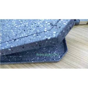 Ocak üstü tost+ızgara iç-dış yüzeyi 3 kat granit kaplama yanmaz yapışmaz döküm granit tost makinesi