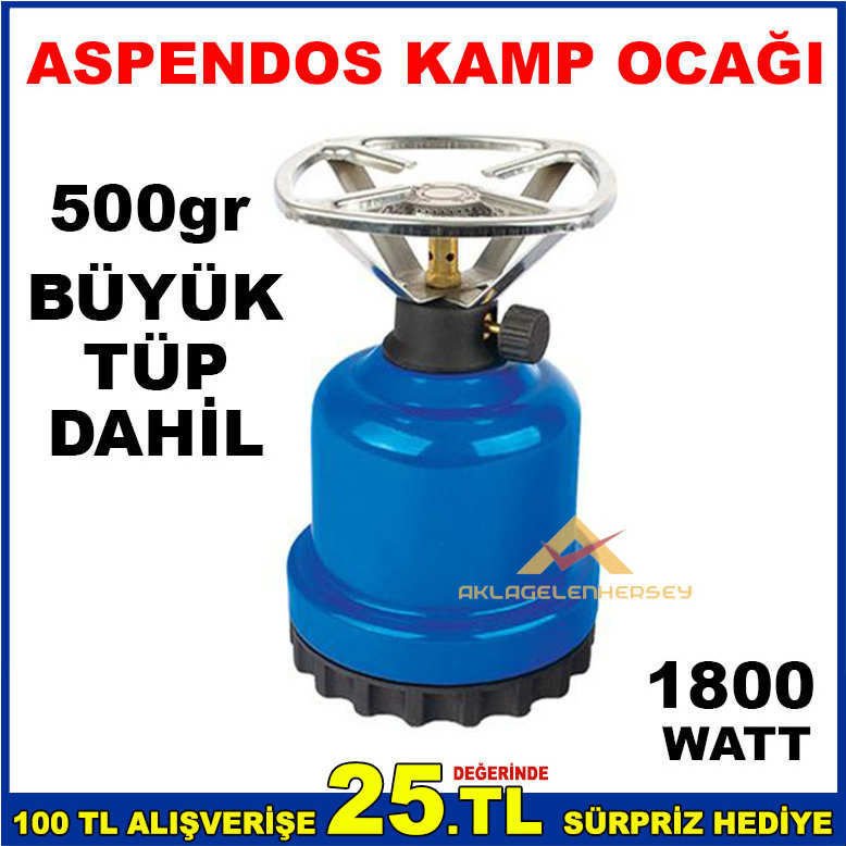 BÜYÜK BOY TAŞINABİLİR KAMP OCAĞI + 500gr LPG TÜP