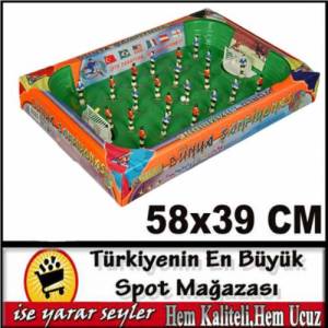 Büyük Boy 60x40cm Tam Kadro Canlı Futbol Oyunu Yaylı Futbolcularla Dünya Şampiyonası Masa Maçı Oyunu