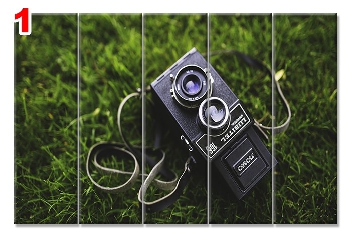FOTOGRAF MAKINESI 7 STİL 5 PARÇALI KANVAS TABLO