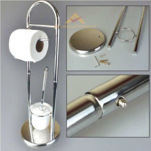 64cm PASLANMAZ KROM WC KAĞITLIĞI TUVALET FIRÇASI