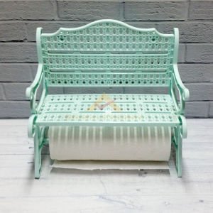 Kırılmaz Plastik Koltuk Bank Şeklinde Mint Mavisi Duvara Asılabilir Kağıt Havluluk