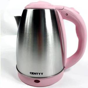 Pembe Centyy Paslanmaz Çelik 1.8 Litre Kettle Su Isıtıcısı Gizli rezistan