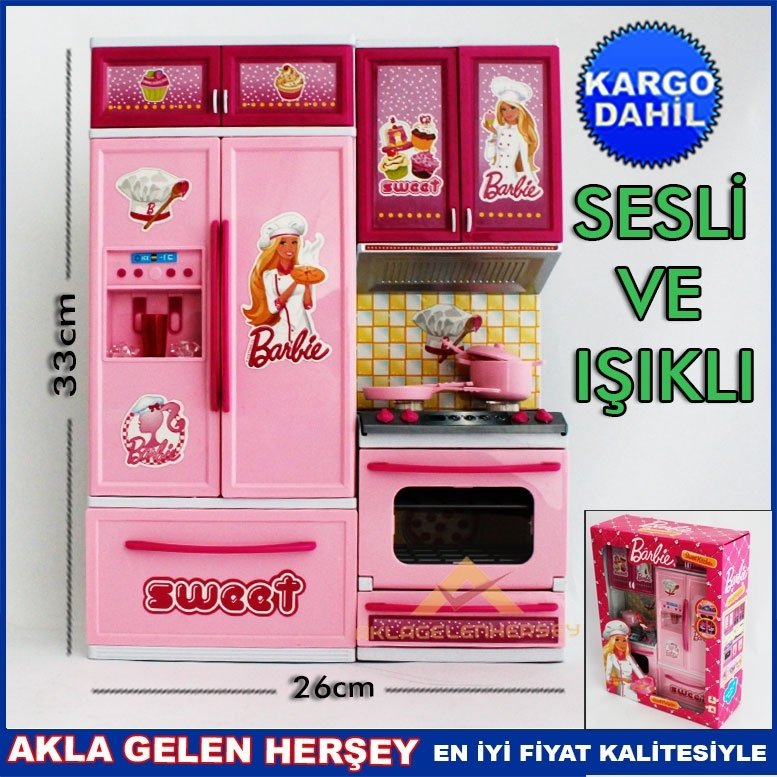 Ücretsiz Kargo    BARBİE SWEET SESLİ IŞIKLI OYUNCAK MUTFAK SETİ