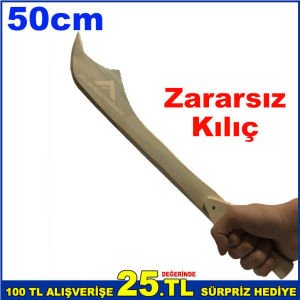 Oyuncak Tahta Osmanlı Kılıcı, Çocuklar İçin 50cm Boyunda Eğitici Ahşap Kılıç