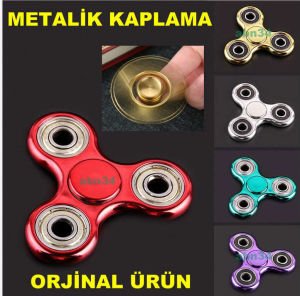 Metal Görünümlü Orjinal Stres Çarkı Çelik Rulmanlı 3 Kanat Özel Plastik Üstü Metal Kaplı Stres Çarkı