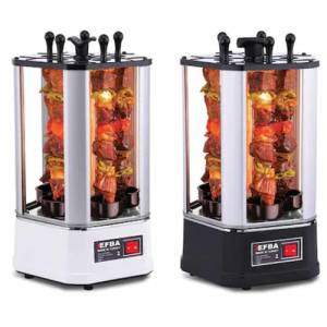 Elektrikli Şaşlık Kebap Makinesi Kendi Buharıyla Pişiren Fanuslu Otomatik Dönerli Şiş Kebap Makinesi