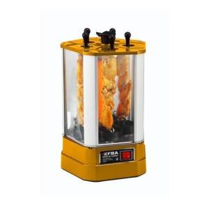 Elektrikli Şaşlık Kebap Makinesi Kendi Buharıyla Pişiren Fanuslu Otomatik Dönerli Şiş Kebap Makinesi