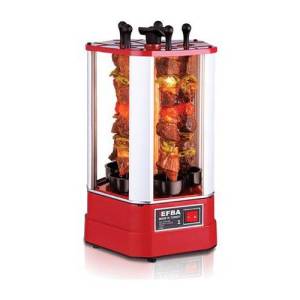 Elektrikli Şaşlık Kebap Makinesi Kendi Buharıyla Pişiren Fanuslu Otomatik Dönerli Şiş Kebap Makinesi