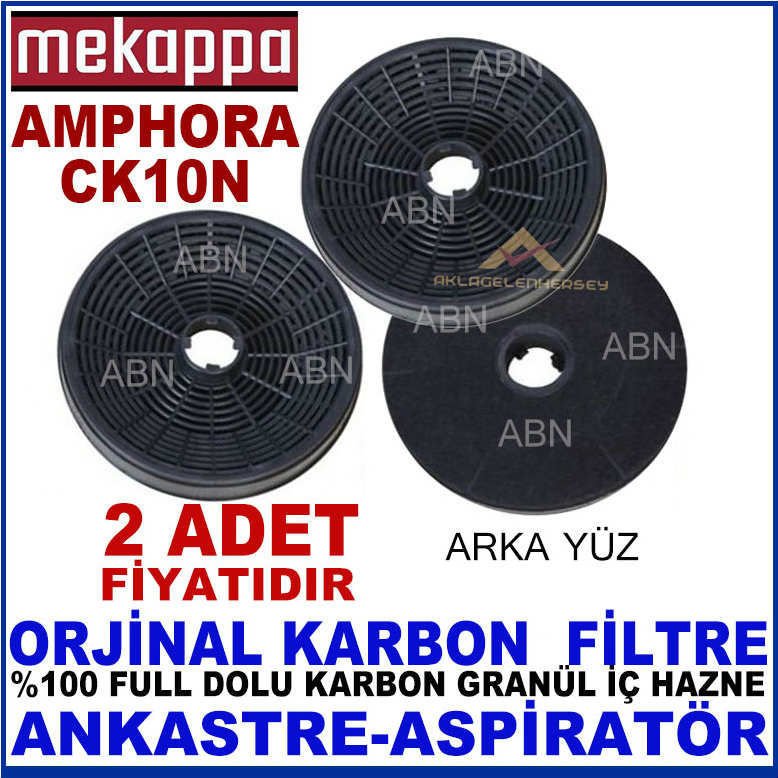 MEKAPPA ANKASTRE DAVLUMBAZ FİLTRESİ MEKAPPA AMPHORA CK10N MODEL DAVLUMBAZ İÇİN GRANÜL KARBON FİLTRE