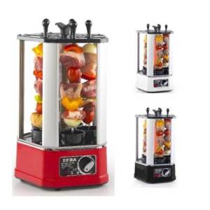 Elektrikli Termostatlı Buharla Pişiren Şiş Kebap Makinesi Fanuslu Dönerli Şaşlık Kebap Makinesi